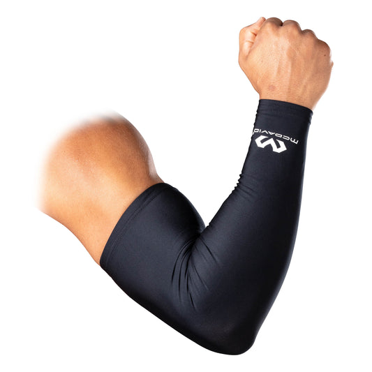 Sport Polyester Compression Arm Sleeves, 2 Pack, Black Adult Unisex Large/X-Large, Unisex