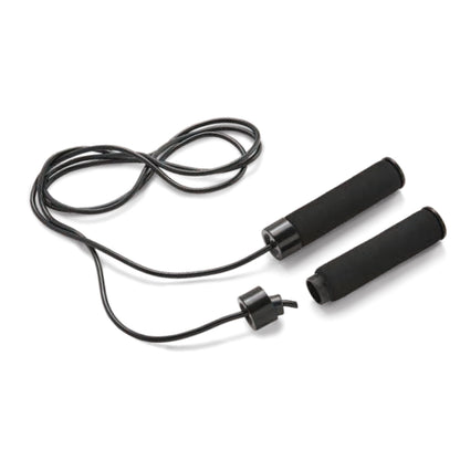 Adjustable Weighted Jump Rope, Adjusts up to 9' Length, Black